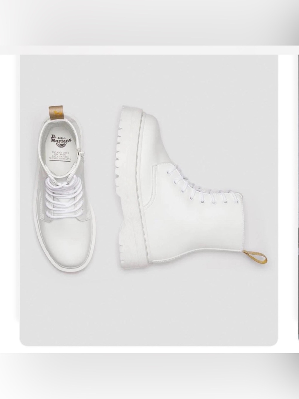 Dr. Martens Vegan Jadon Mono II White - Picture 2 of 13